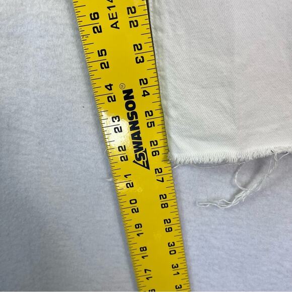 7 For All Mankind Jeans Womens 24 Easy White Straight Ankle floral Embroidery - Picture 9 of 16